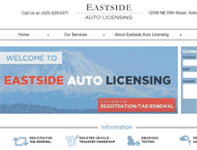 Tablet Screenshot of eastsideautolicensing.com
